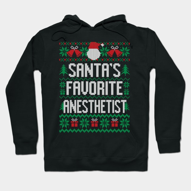 Santa's Favorite Anesthetist Hoodie by Saulene